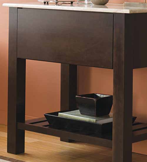 Vail Free Standing Living Room Cabinet with Truffle Stain